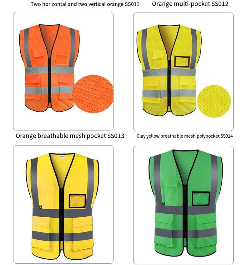 Red Multi Pocket Traffic Protection Reflective Vest; ECVV UAE – ECVV.AE
