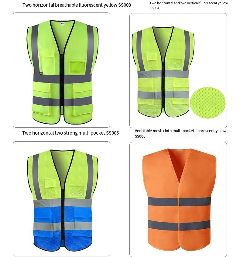 Dark Blue Multi Pocket Reflective Vest Protection Safety Vest;ECVV UAE ...