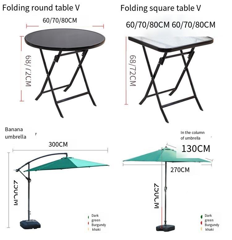 Courtyard Waterproof With Sunshade, What Size Round Banquet Table Seats 80cm
