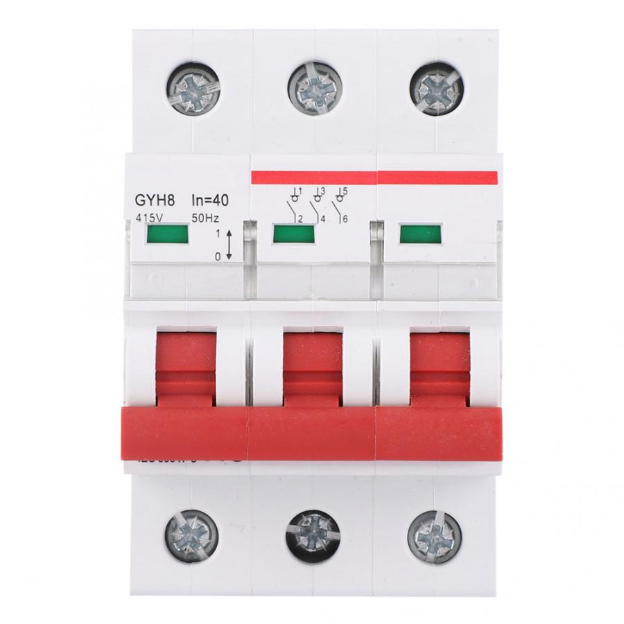 GYH8 Isolating Switch 3P GYH83P-63A Air Switch 415VAC Circuit Protector by GEYA