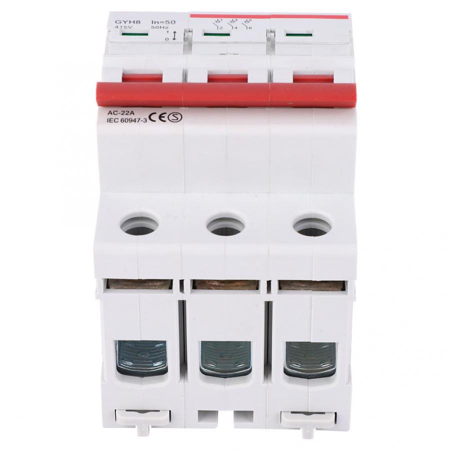 GYH8 Isolating Switch 3P GYH83P-63A Air Switch 415VAC Circuit Protector by GEYA