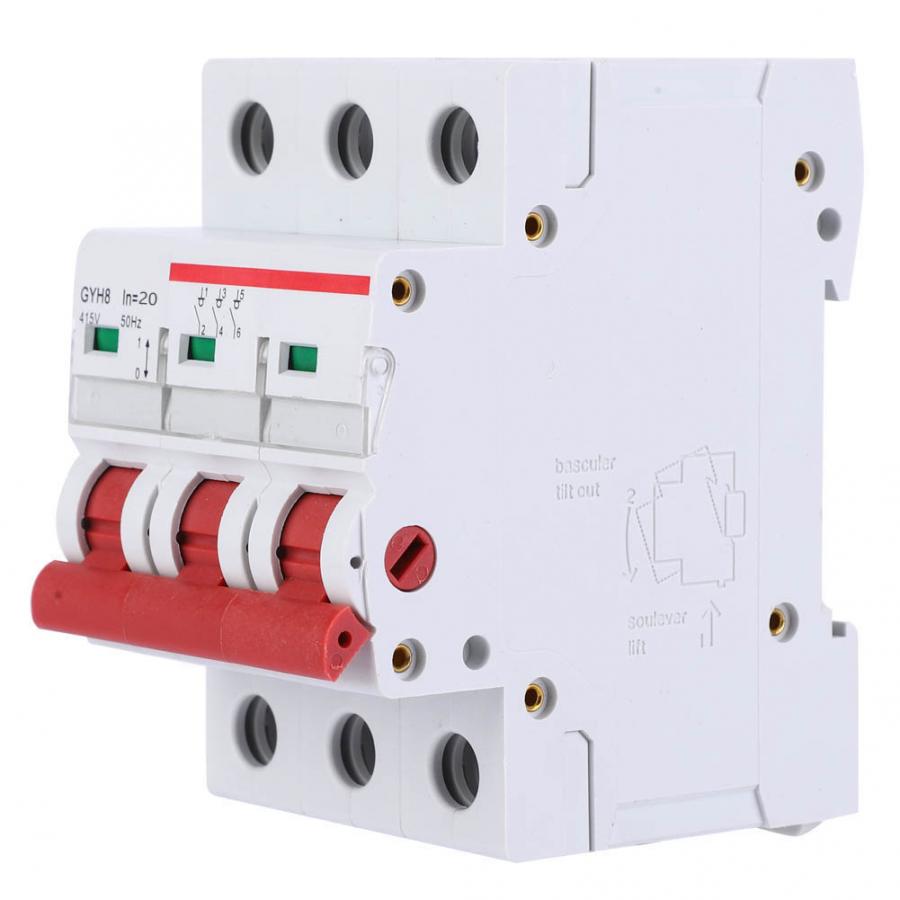 GYH8 Isolating Switch 3P GYH83P-63A Air Switch 415VAC Circuit Protector by GEYA