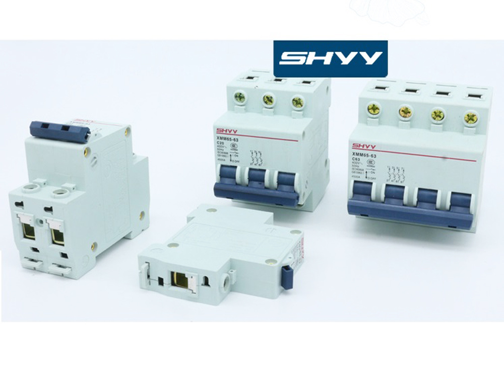 XMM65-63 2P MCB XMM65-63-D-2P-50A 4.5KA Breaking Capacity Type D MINI Circuit Breaker by SHYY