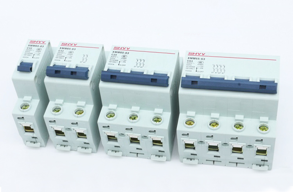 XMM65-63 2P MCB XMM65-63-D-2P-50A 4.5KA Breaking Capacity Type D MINI Circuit Breaker by SHYY